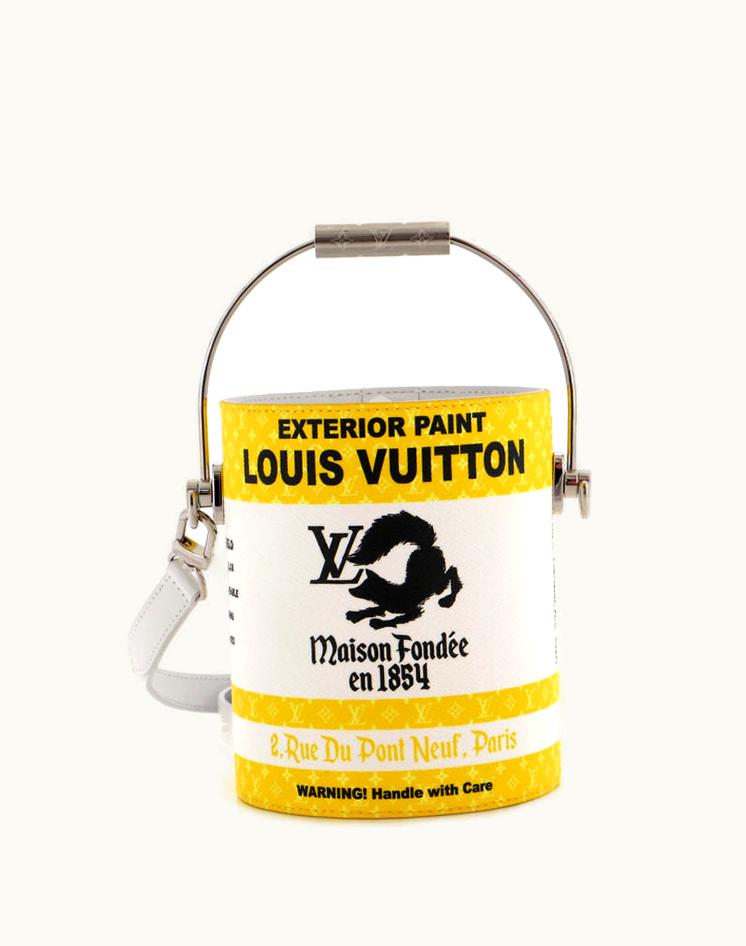 Louis Vuitton Louis Vuitton Lv Paint Can Bag Monogram Canvas And Leather White Yellow Silver