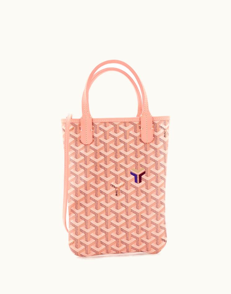 Goyard Poitiers Tote Claire Voie Coated Canvas Mini Pink