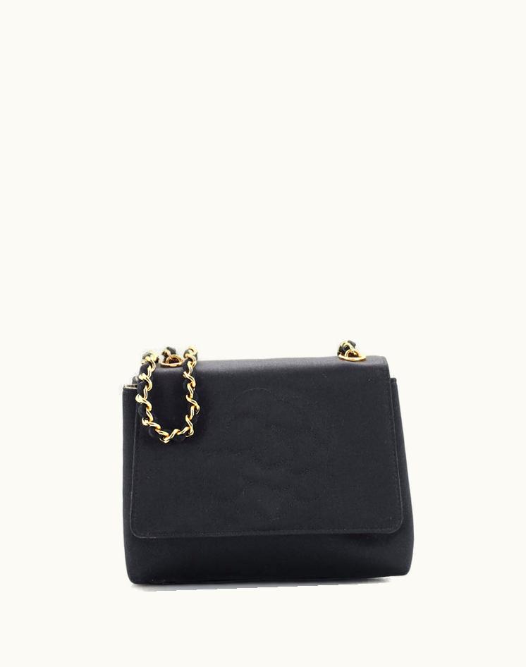 Chanel Chanel Vintage Camellia Flap Bag Satin Mini