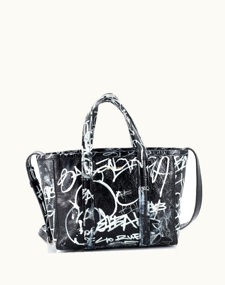 Balenciaga Balenciaga Barbes Graffiti East-West Shopper Tote Leather Small