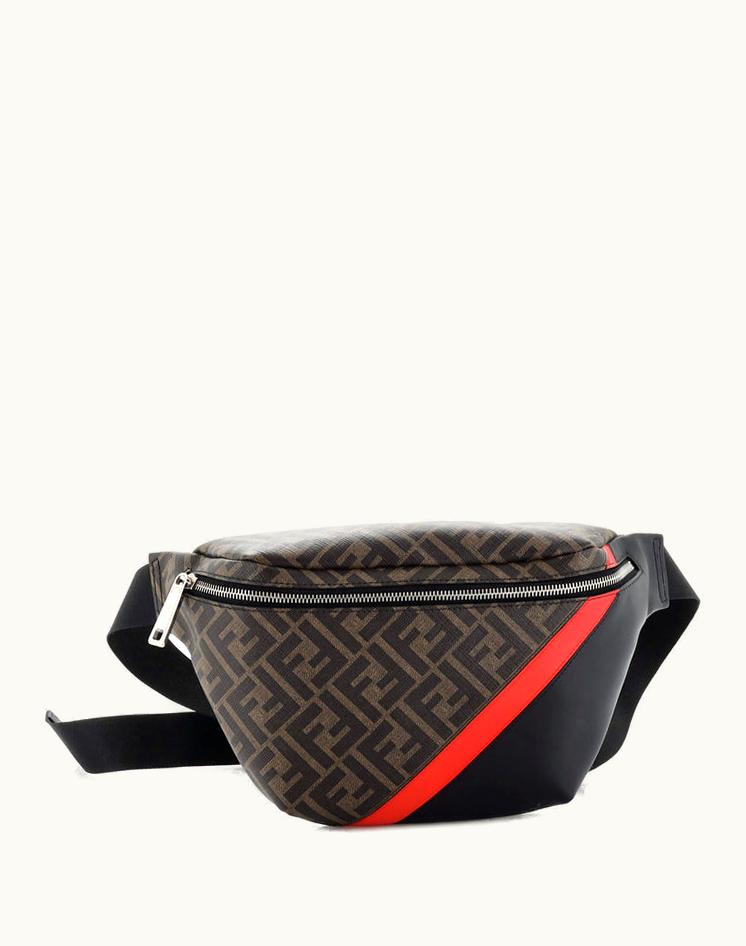 Fendi Fendi Zip Belt Bag Zucca Coated Canvas And Leather