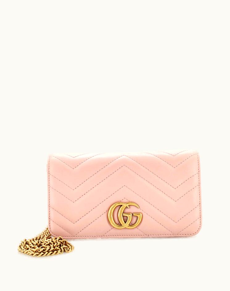 Gucci Gucci GG Marmont Chain Flap Bag Matelasse Leather Mini