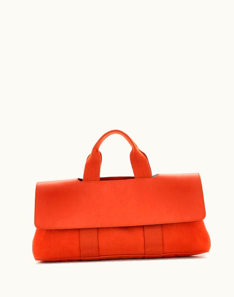 Hermès Hermès Valparaiso East West Bag Toile And Leather PM