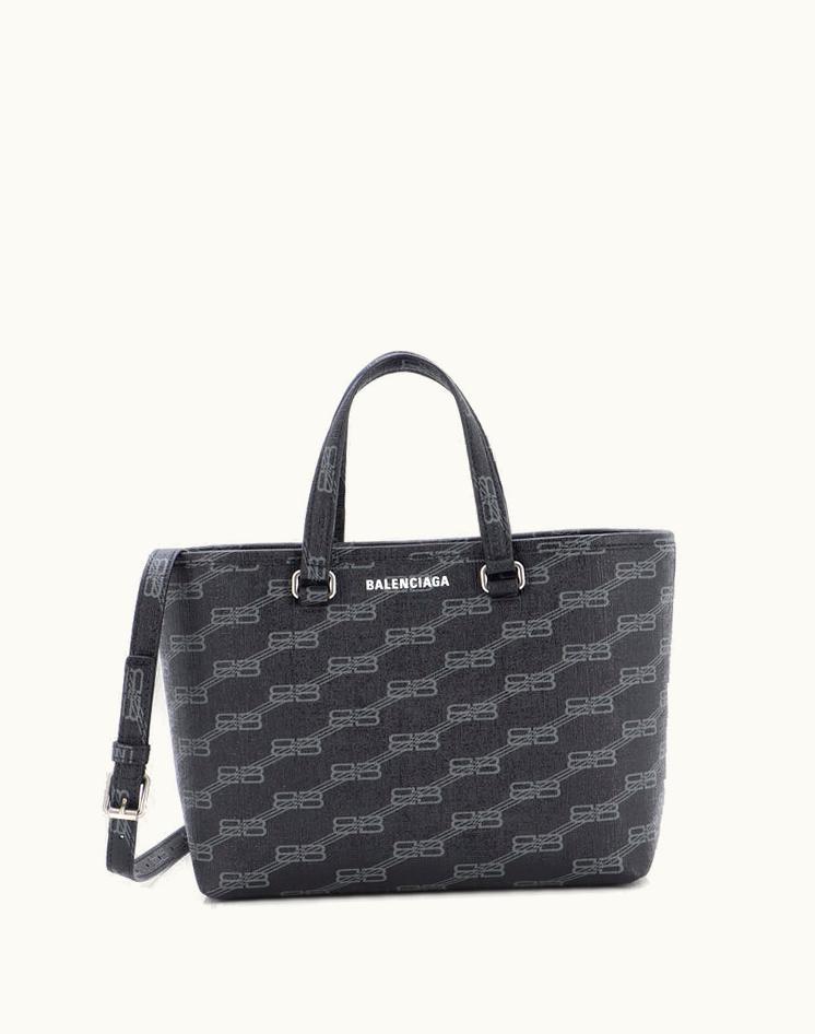 Balenciaga Balenciaga Signature East-West Shopper Tote BB Monogram Coated Canvas Small