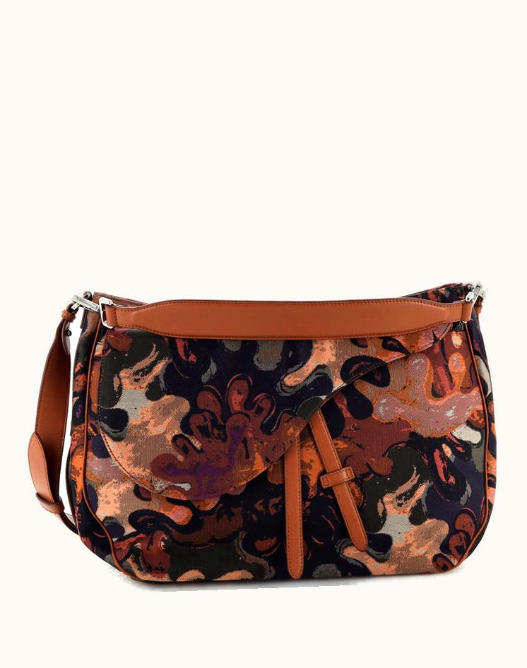 Dior Dior Peter Doig Saddle Soft Bag Jacquard Printed Canvas