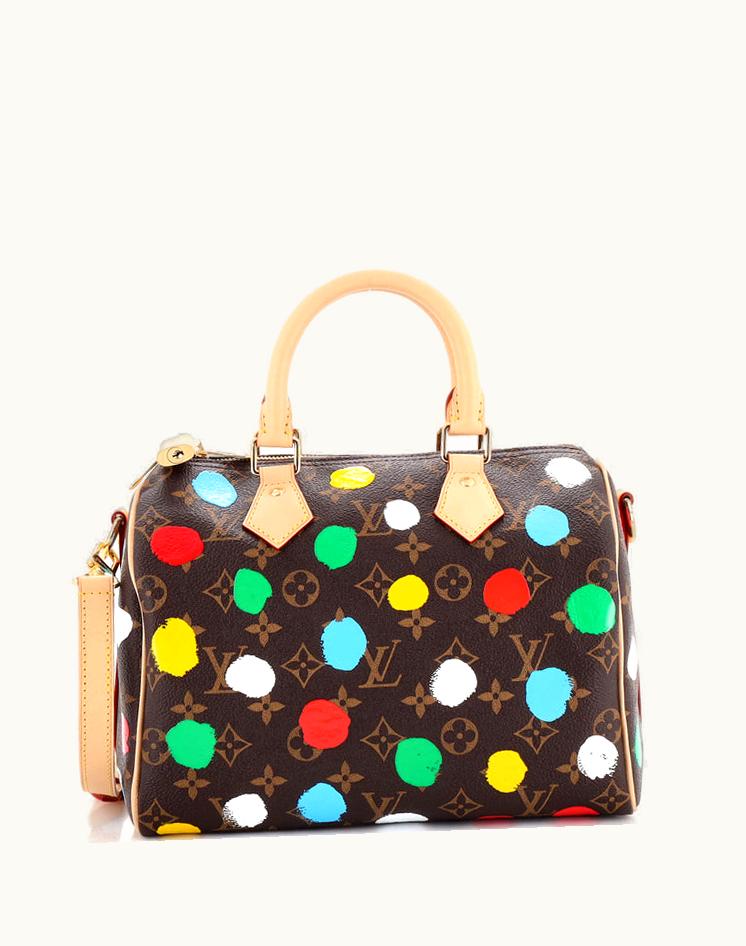 Louis Vuitton Louis Vuitton Speedy Bandouliere Bag Yayoi Kusama Painted Dots Monogram Canvas 25 Brown Multicolor Gold