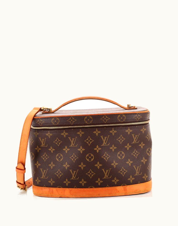 Louis Vuitton Louis Vuitton Nice Train Case Monogram Canvas Brown Gold