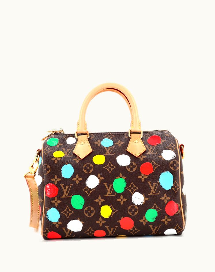 Louis Vuitton Louis Vuitton Speedy Bandouliere Bag Yayoi Kusama Painted Dots Monogram Canvas 25 Multicolor Coated Canvas