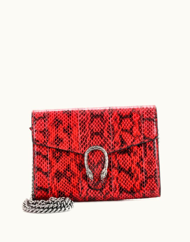 Gucci Gucci Dionysus Chain Wallet Python Small