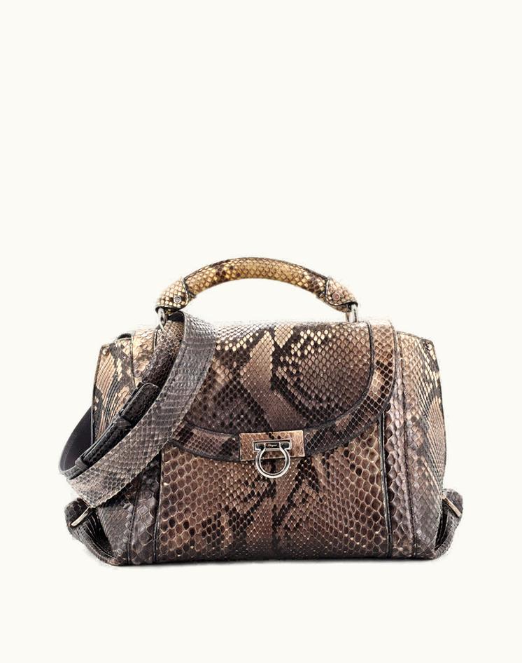 Salvatore Ferragamo Salvatore Ferragamo Sofia Satchel Python Medium