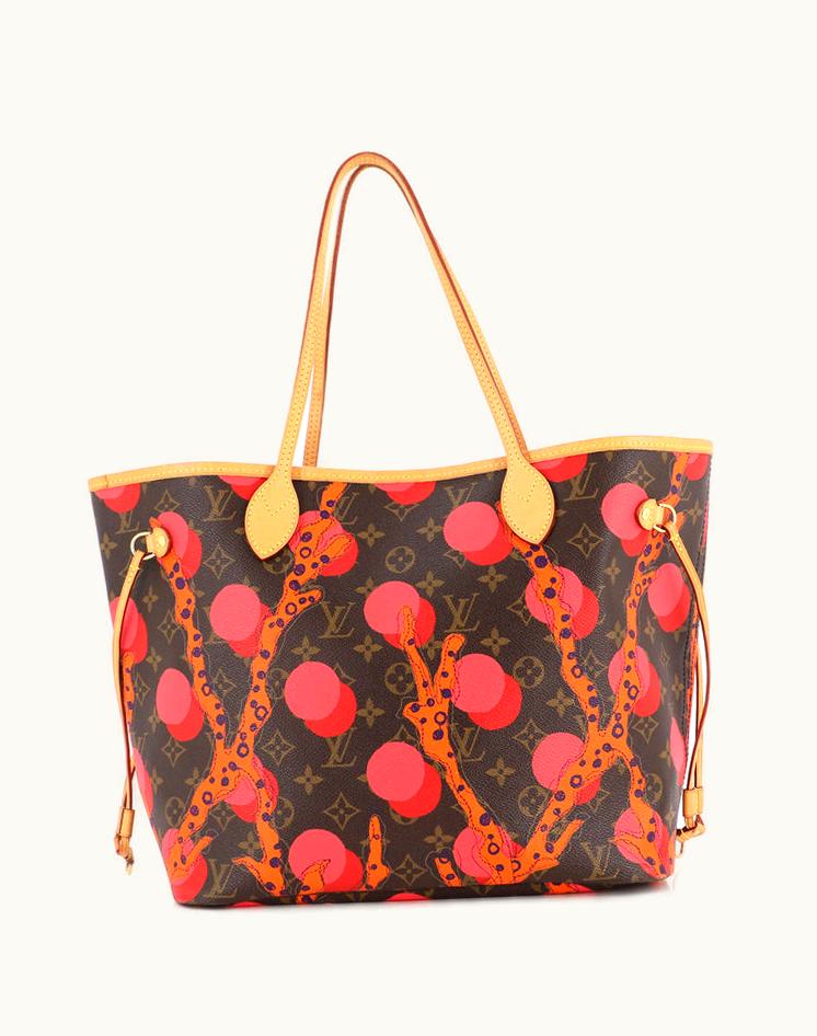 Louis Vuitton Louis Vuitton Neverfull Tote Limited Edition Kusama Waves Monogram Canvas MM in Brown Multicolor