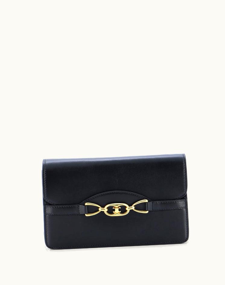 Celine Celine Triomphe Envelope Wallet On Chain Leather