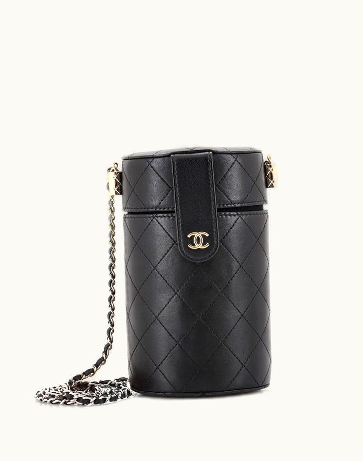 Chanel Chanel CC Allure Vanity Case With Chain Quilted Lambskin Tall