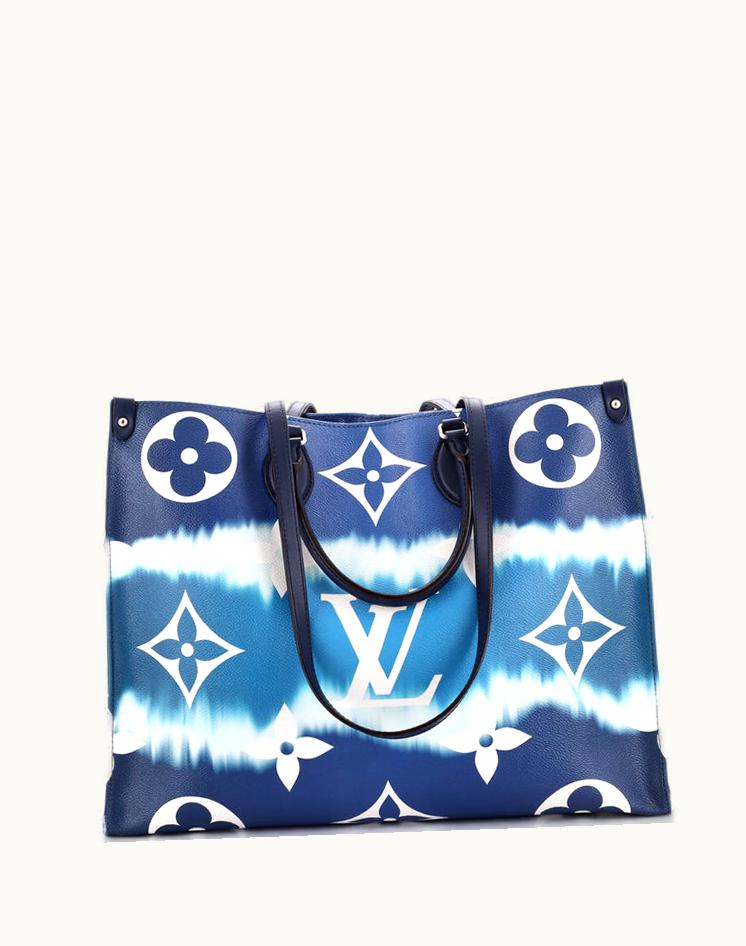 Louis Vuitton Louis Vuitton Onthego Tote Limited Edition Escale Monogram Giant GM Coated Canvas Blue Silver