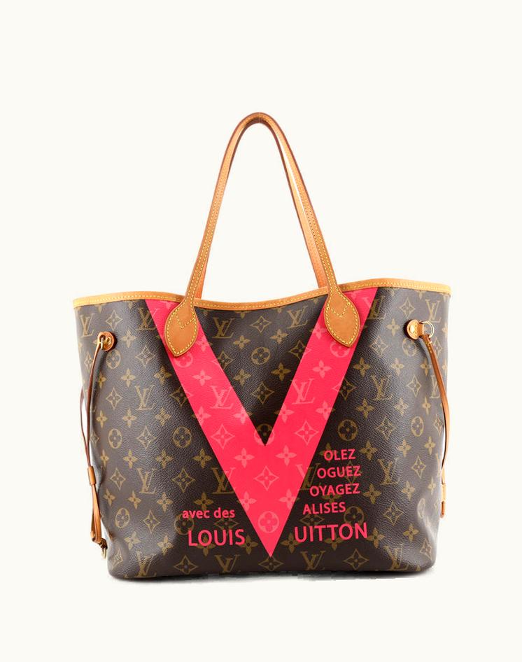 Louis Vuitton Louis Vuitton Neverfull NM Tote Limited Edition Cities V Monogram Canvas MM Brown Pink Gold
