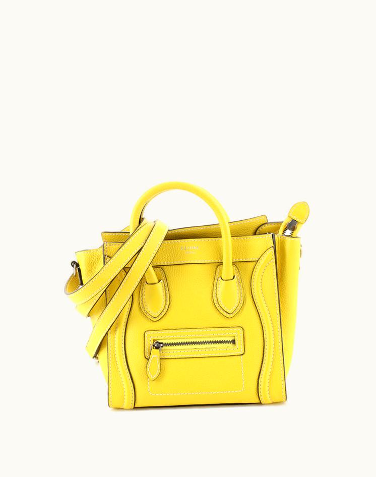 Celine Celine Luggage Bag Grainy Leather Nano Gold Luxe