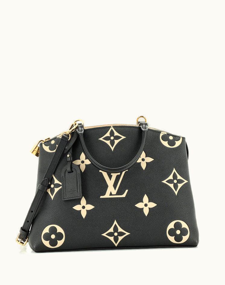 Louis Vuitton Louis Vuitton Grand Palais Handbag Bicolor Monogram Empreinte Giant Leather Black Gold
