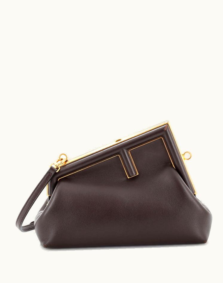 Fendi Fendi First Bag Leather Small Brown