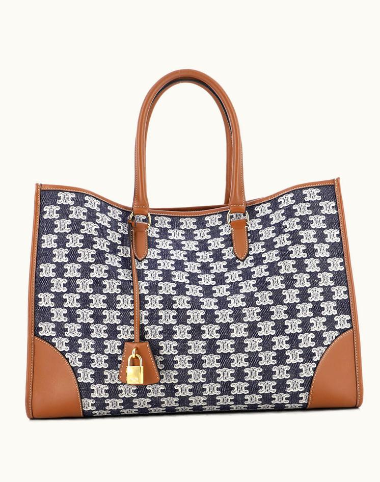 Celine Celine Horizontal Cabas Tote Triomphe Canvas