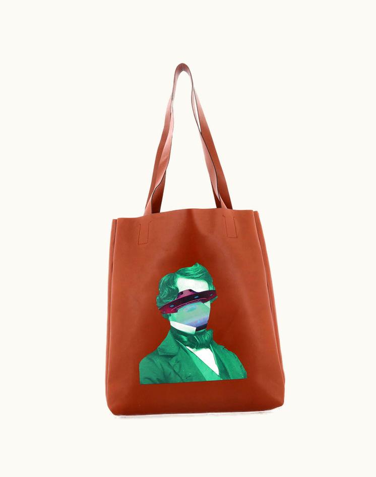 Valentino Valentino Garavani Undercover Tote Printed Leather Large - Brown