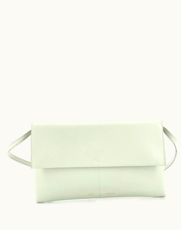 Celine Celine Folded Strap Clutch Leather