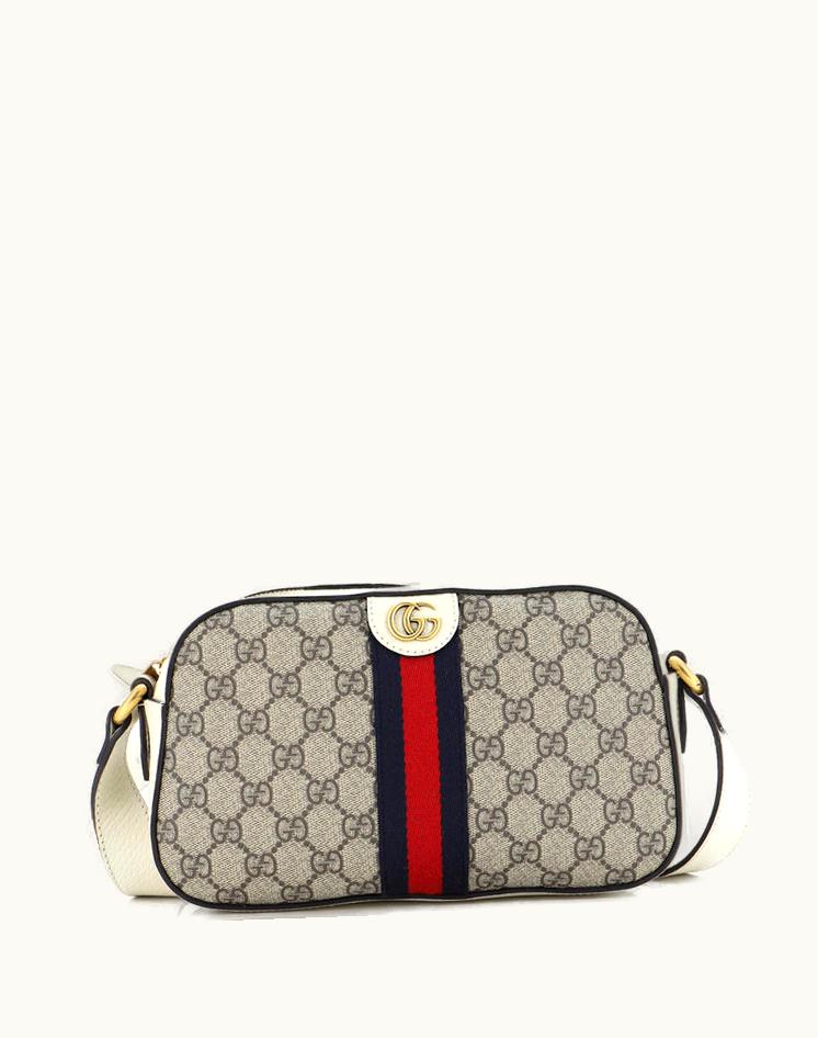 Gucci Gucci Ophidia Camera Shoulder Bag GG Coated Canvas Small