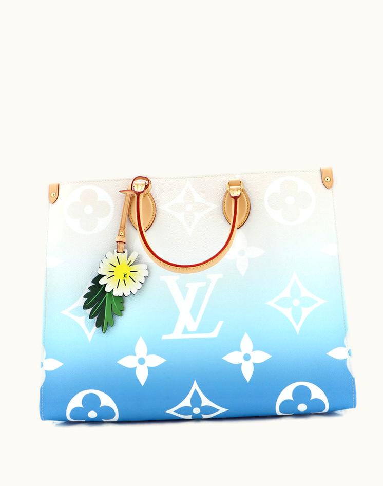 Louis Vuitton Louis Vuitton OnTheGo Tote By The Pool Monogram Giant GM Coated Canvas Blue Multicolor Neutral Gold