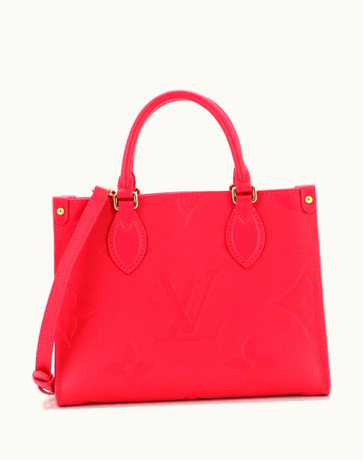 Louis Vuitton Louis Vuitton OnTheGo Tote Monogram Empreinte Giant PM Leather Pink