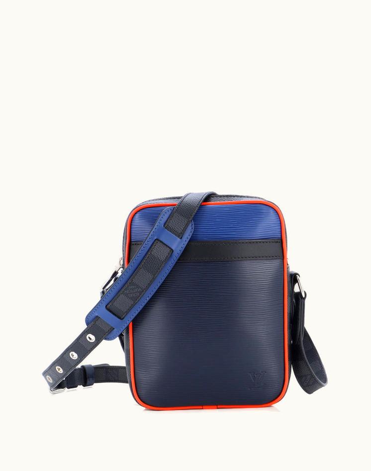 Louis Vuitton Louis Vuitton Danube Handbag Epi Leather And Damier Graphite Slim - Black Luxury Crossbody Bag