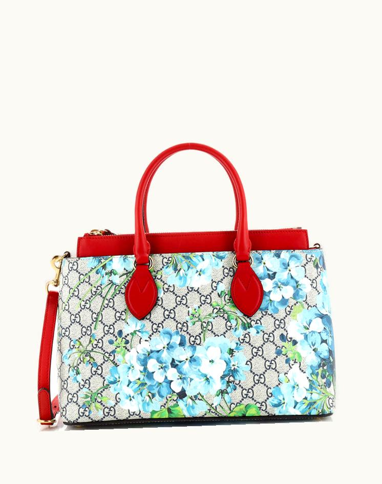 Gucci Gucci Linea A Convertible Tote Blooms Print GG Coated Canvas Small