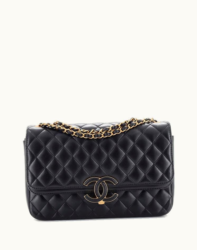 Chanel Chanel CC Chic Double Flap Bag Quilted Lambskin Medium