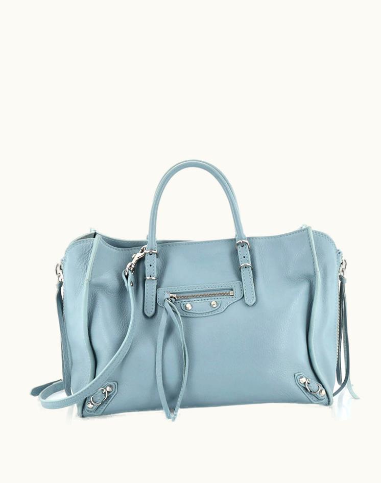 Balenciaga Balenciaga Papier A6 Zip Around Classic Studs Bag Leather Blue