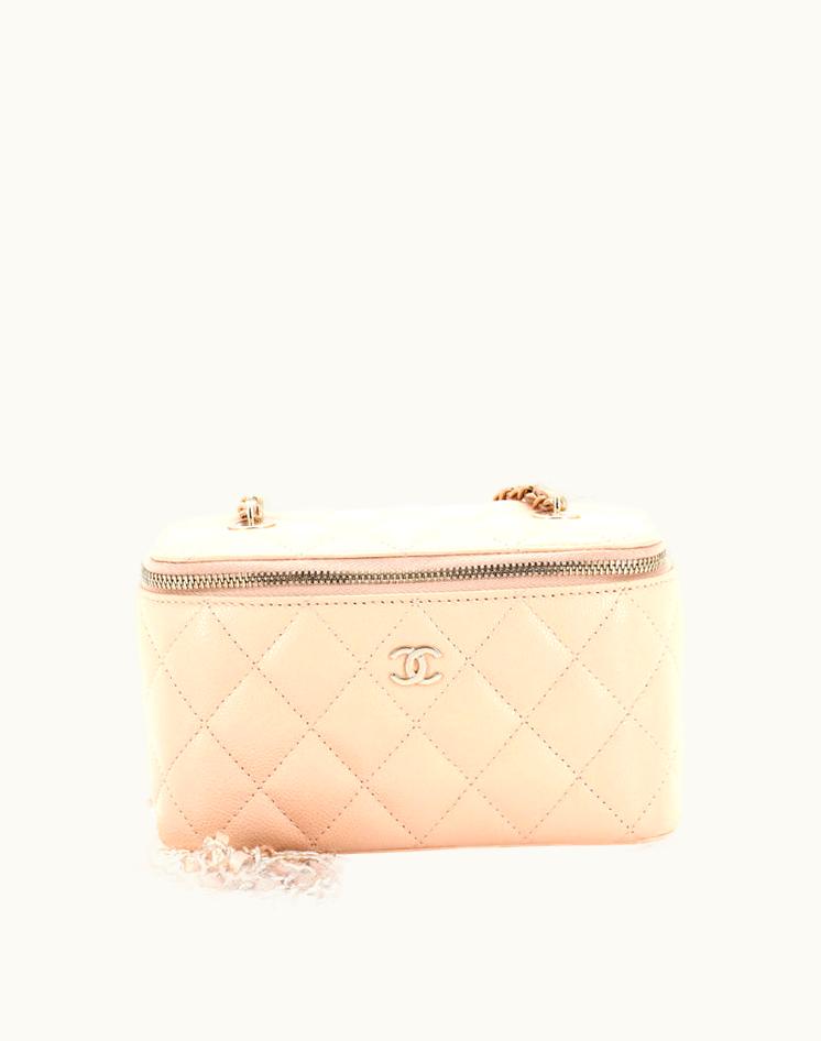 Chanel Chanel Classic Vanity Case With Chain Quilted Lambskin Small