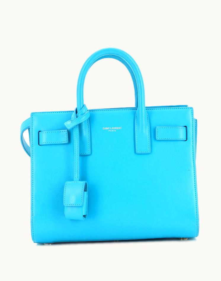 Saint Laurent Saint Laurent Sac De Jour Nano Bag Blue Leather