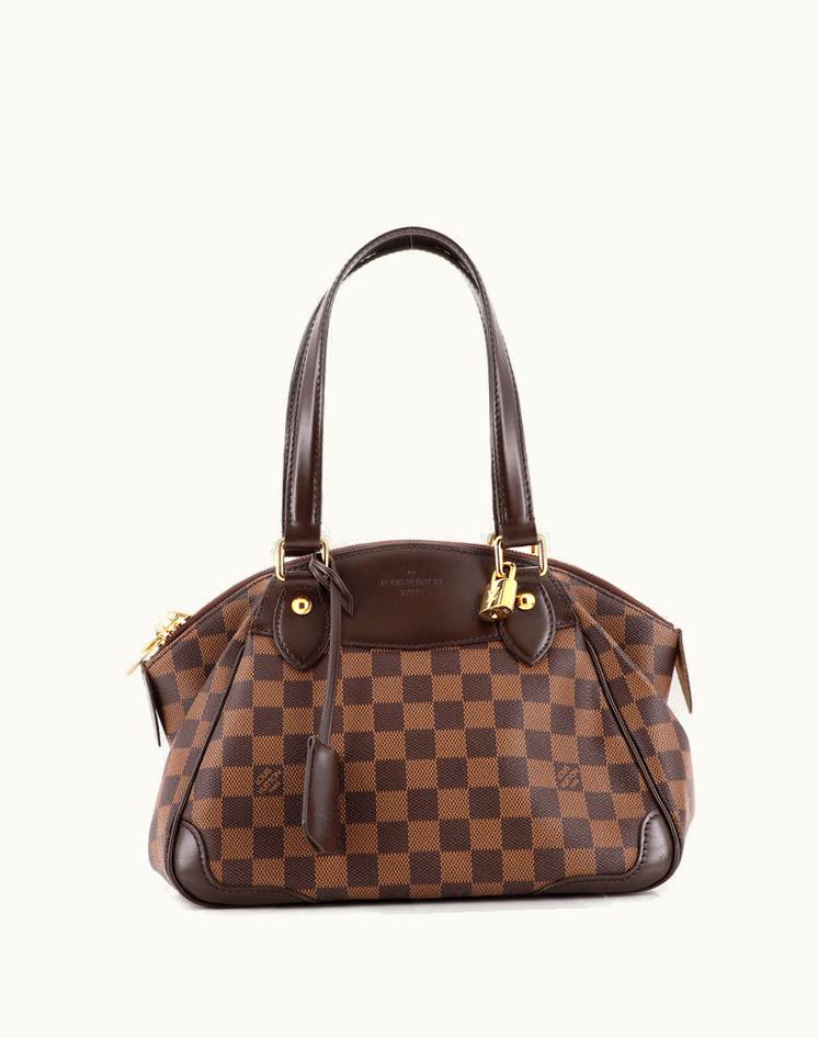 Louis Vuitton Louis Vuitton Verona Handbag Damier PM Coated Canvas Brown
