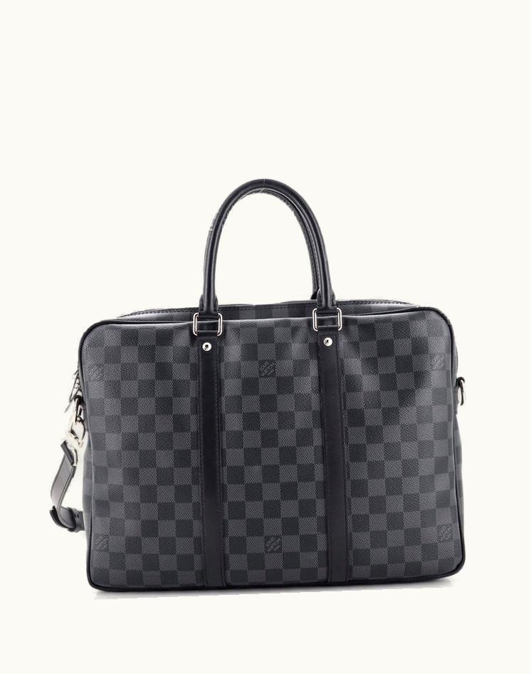 Louis Vuitton Louis Vuitton Porte-Documents Voyage Briefcase Damier Graphite PM Coated Canvas Black