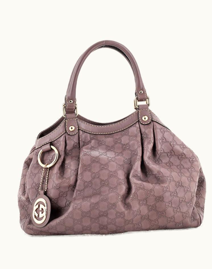 Gucci Gucci Sukey Tote Guccissima Leather Medium Purple