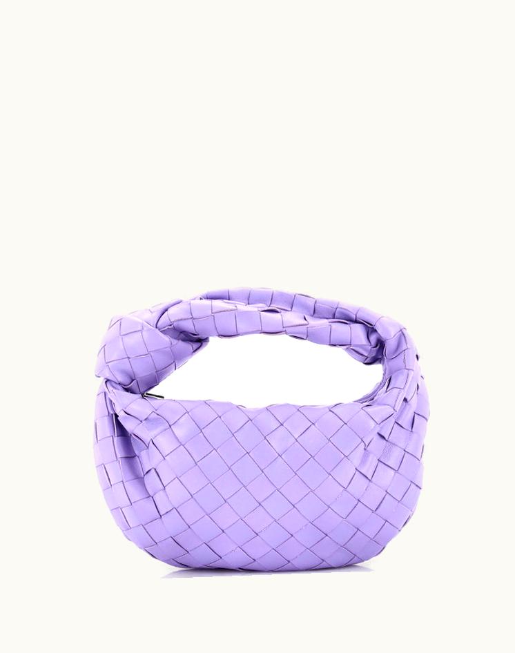 Bottega Veneta Bottega Veneta BV Jodie Hobo Intrecciato Nappa Mini Leather Purple Silver