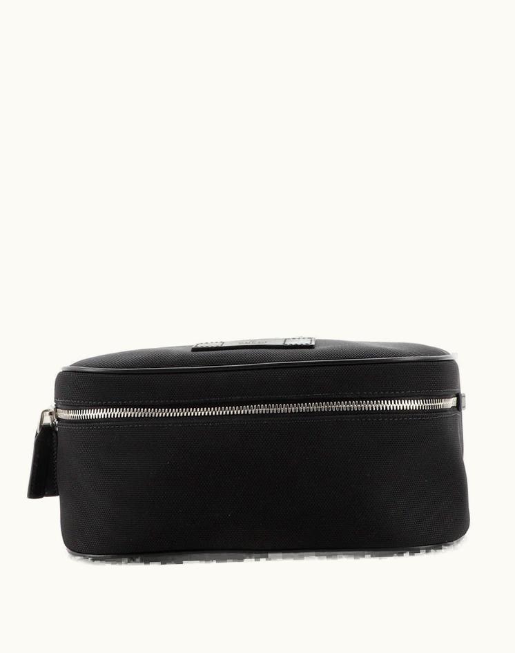 Gucci Gucci Web Belt Bag (Outlet) Techno Canvas Medium Black Aged Silver