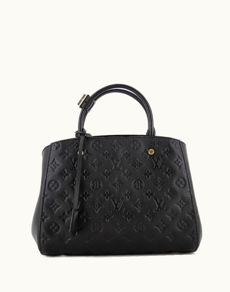 Louis Vuitton Louis Vuitton Montaigne Handbag Monogram Empreinte Leather MM in Black