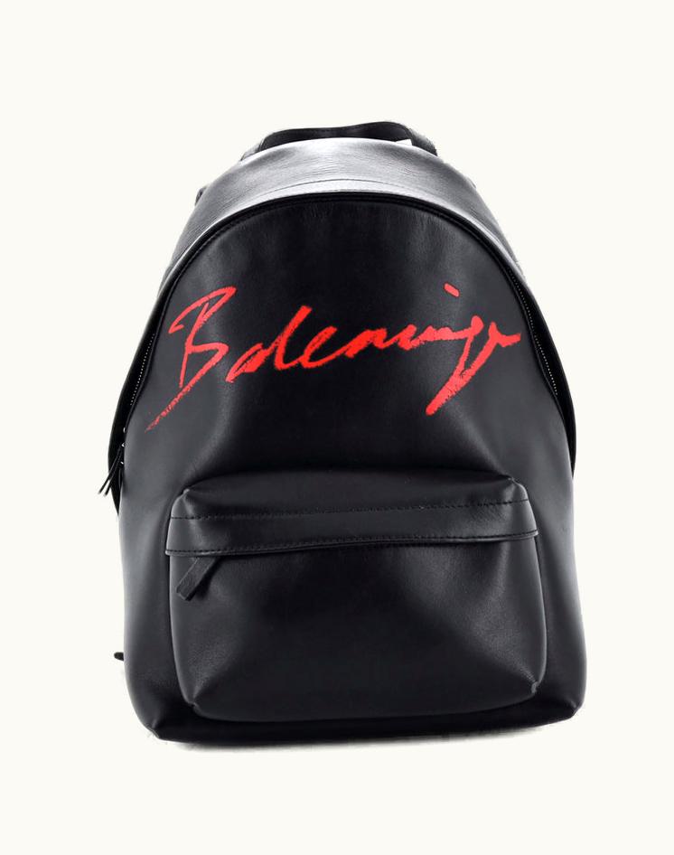 Balenciaga Balenciaga Everyday Script Logo Backpack Leather