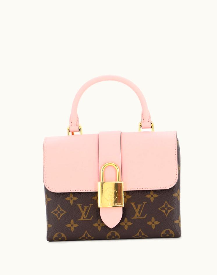 Louis Vuitton Louis Vuitton Locky Handbag Monogram Canvas With Leather BB Brown Pink Gold