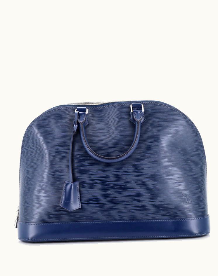 Louis Vuitton Louis Vuitton Alma Handbag Epi Leather GM Blue
