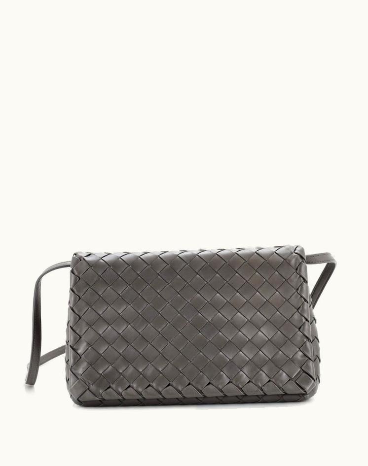 Bottega Veneta Bottega Veneta Full Flap Crossbody Bag Intrecciato Nappa Mini