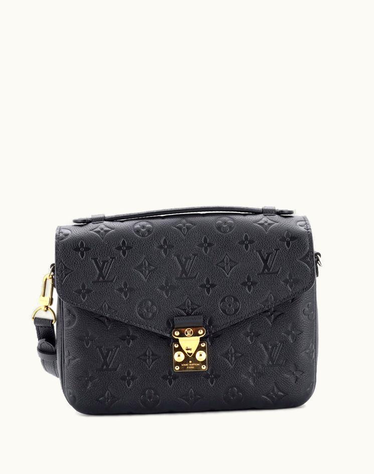 Louis Vuitton Louis Vuitton Pochette Metis Monogram Empreinte Leather Shoulder Bag Black