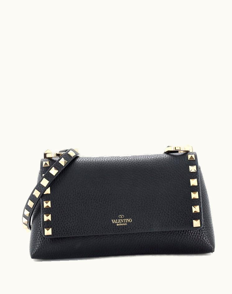 Valentino Valentino Rockstud Crossbody Flap Bag Leather Mini