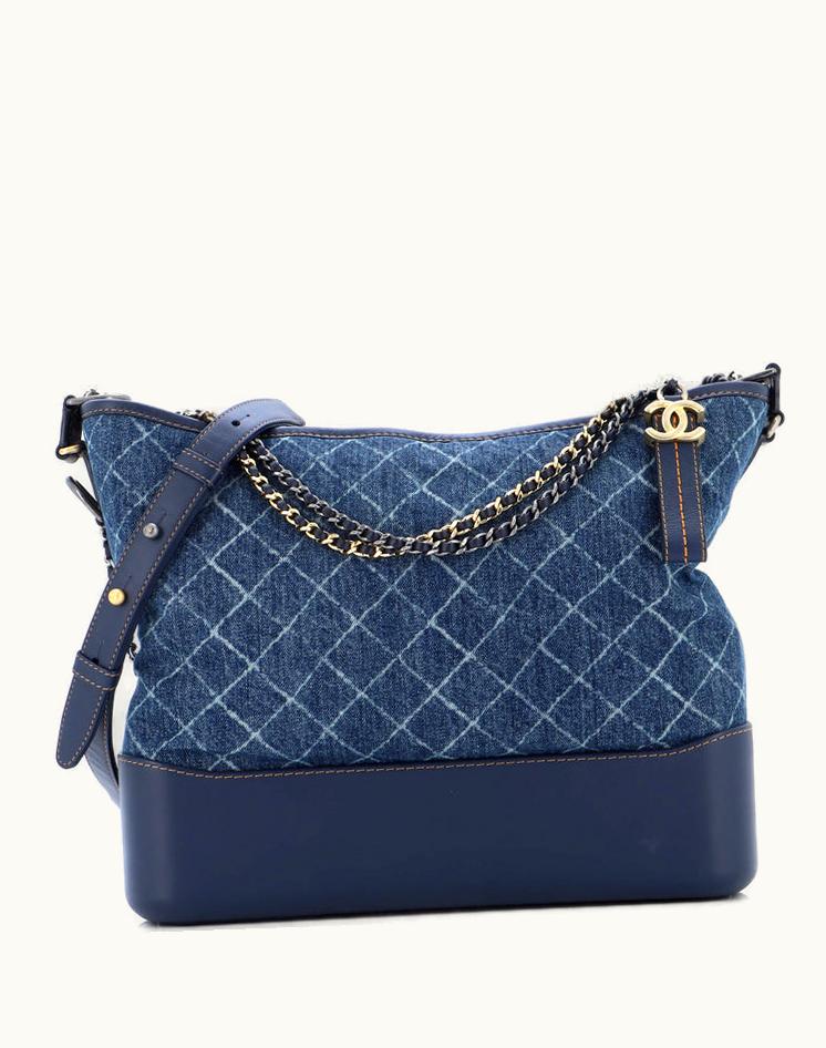 Chanel Chanel Gabrielle Hobo Printed Denim And Leather Medium