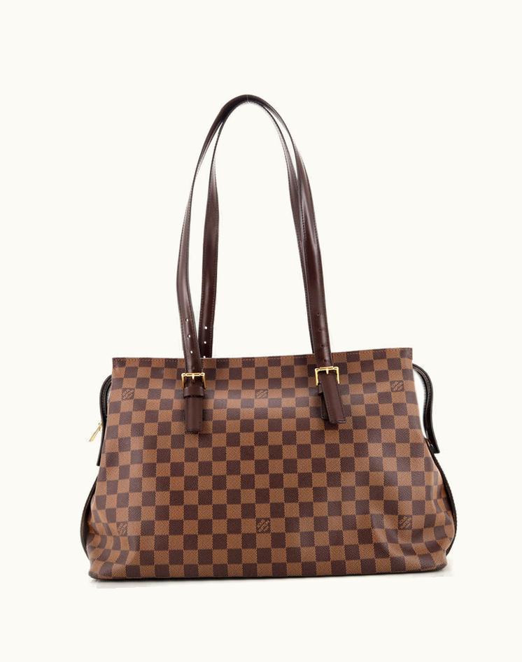Louis Vuitton Louis Vuitton Chelsea Handbag Damier Coated Canvas Brown Gold