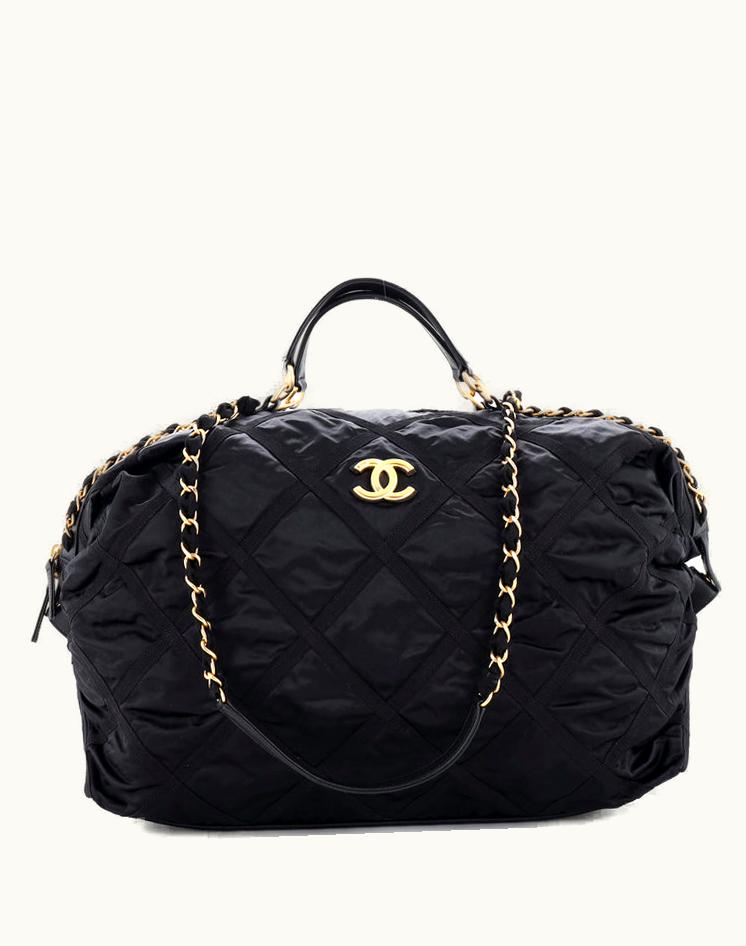 Chanel Chanel Convertible Travel Bag Nylon With Grosgrain