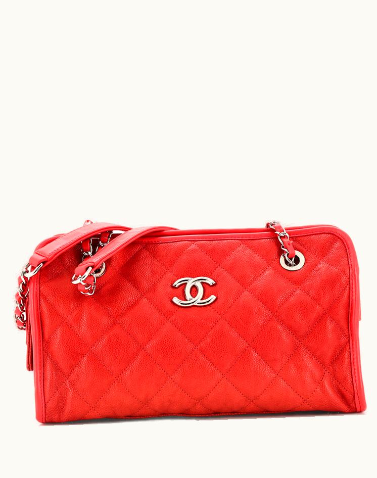 Chanel Chanel French Riviera Tote Quilted Caviar Small